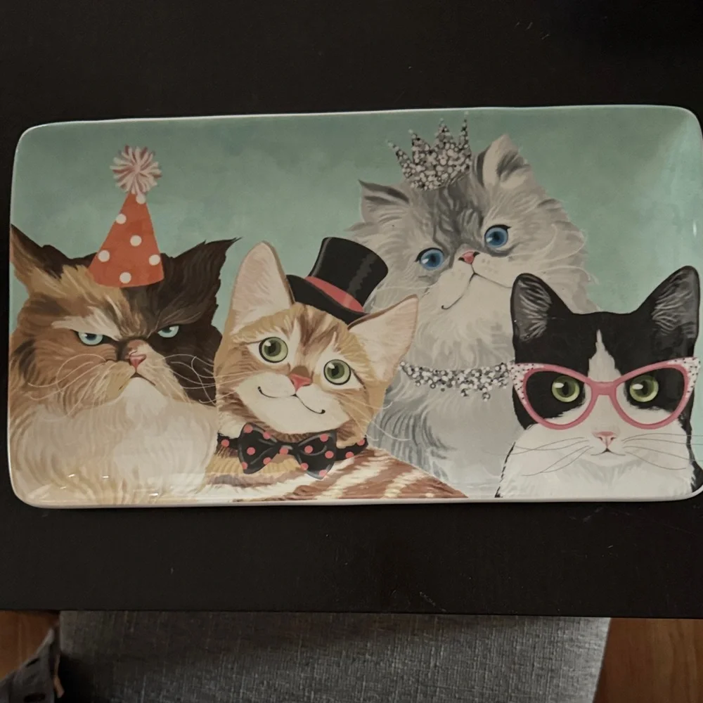 Cat-Themed Decorative Tray - Picture 1 of 3